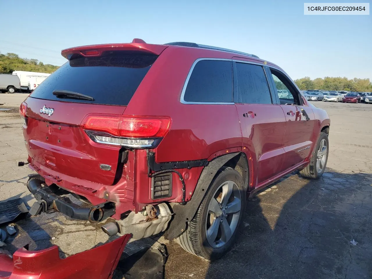 2014 Jeep Grand Cherokee Overland VIN: 1C4RJFCG0EC209454 Lot: 72972514