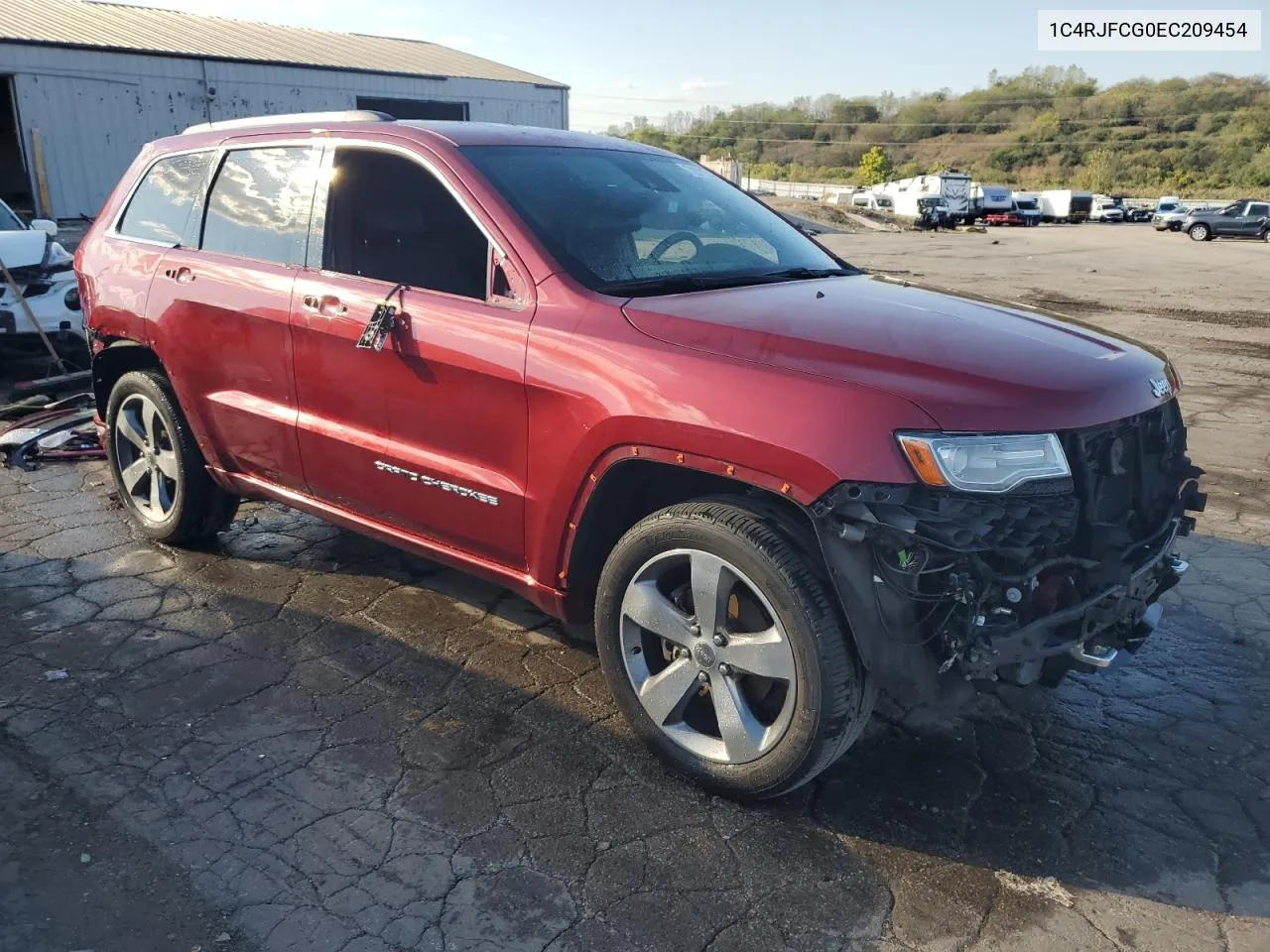 2014 Jeep Grand Cherokee Overland VIN: 1C4RJFCG0EC209454 Lot: 72972514