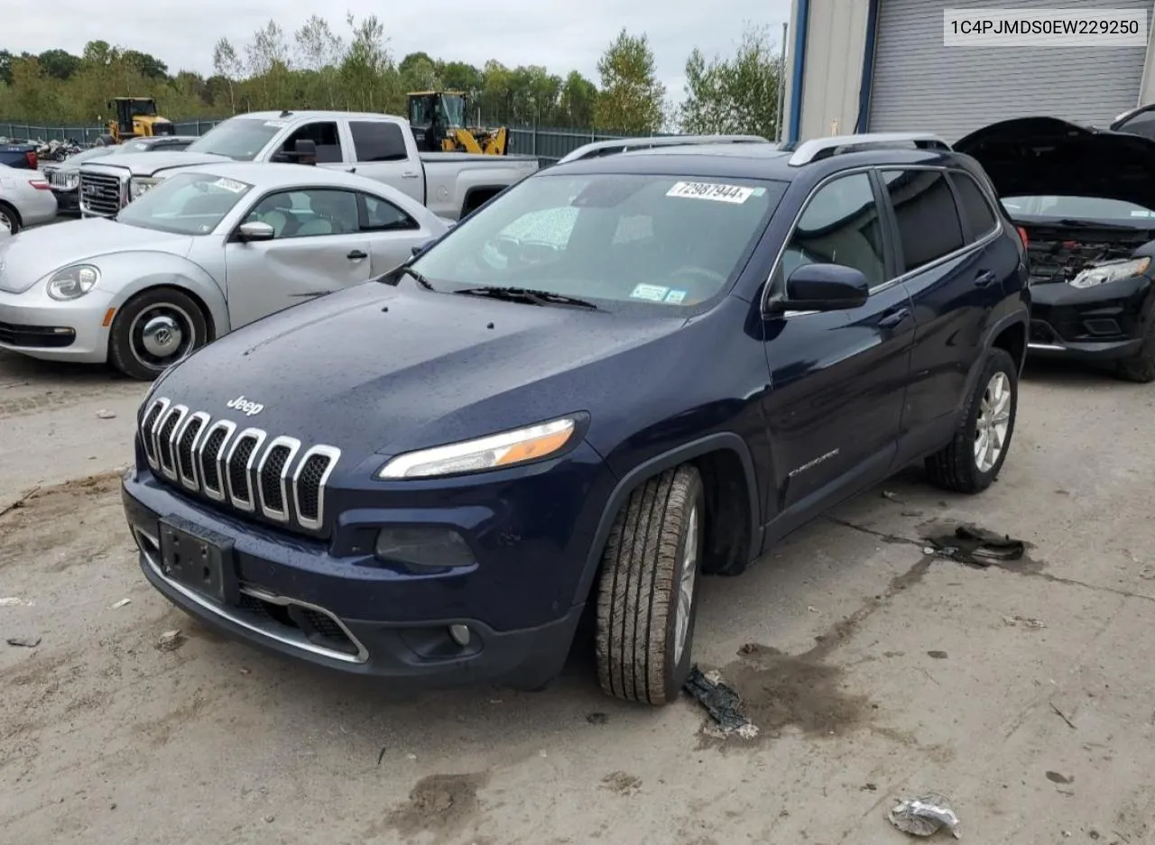 2014 Jeep Cherokee Limited VIN: 1C4PJMDS0EW229250 Lot: 72987944