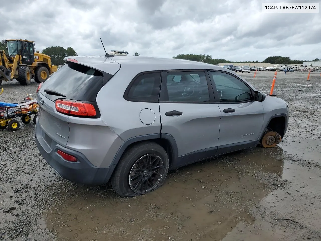 2014 Jeep Cherokee Sport VIN: 1C4PJLAB7EW112974 Lot: 73190044