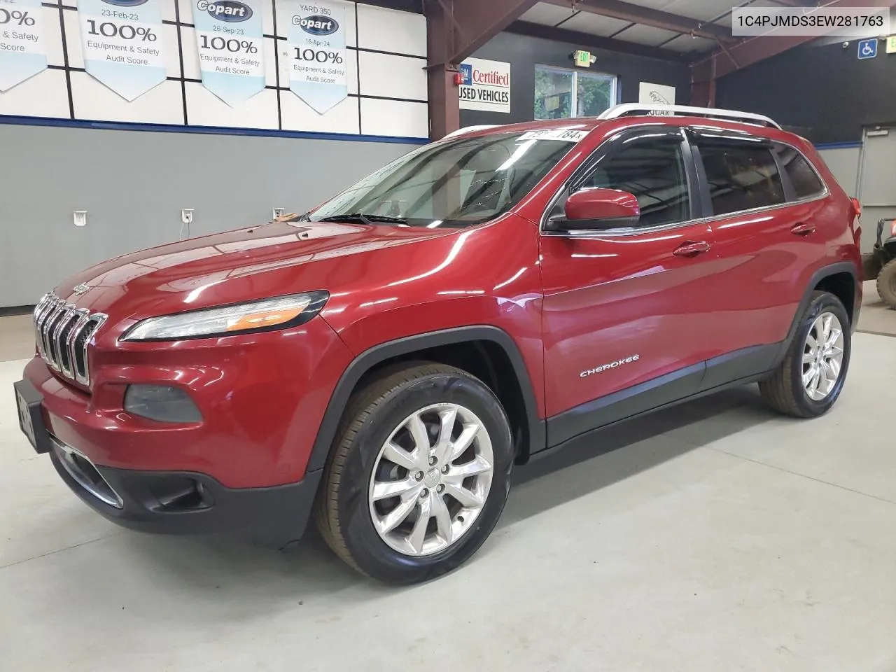 2014 Jeep Cherokee Limited VIN: 1C4PJMDS3EW281763 Lot: 73352784