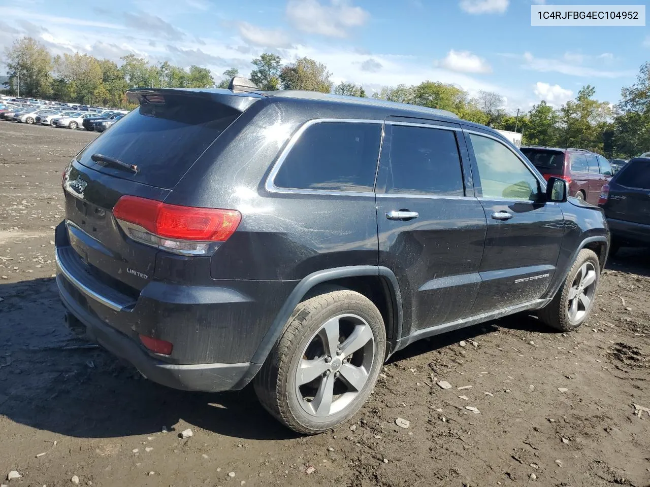 2014 Jeep Grand Cherokee Limited VIN: 1C4RJFBG4EC104952 Lot: 73362794