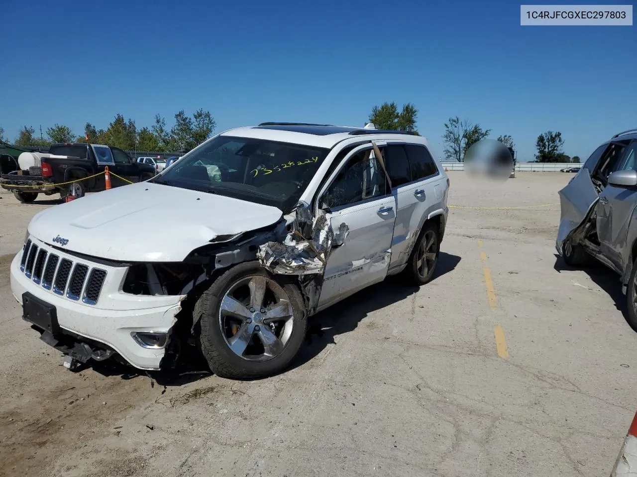 2014 Jeep Grand Cherokee Overland VIN: 1C4RJFCGXEC297803 Lot: 73528224