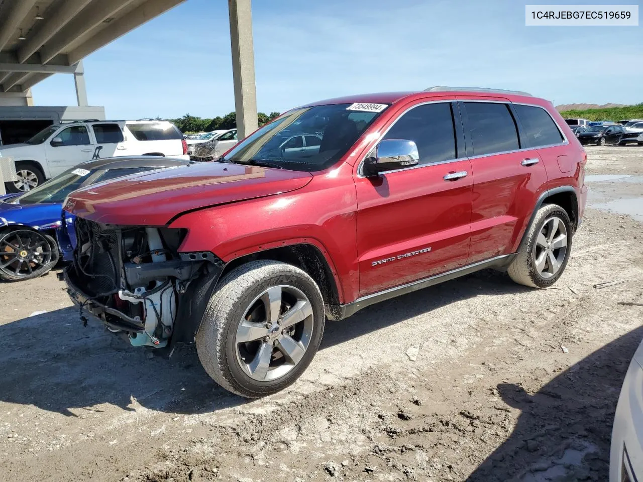 2014 Jeep Grand Cherokee Limited VIN: 1C4RJEBG7EC519659 Lot: 73549994