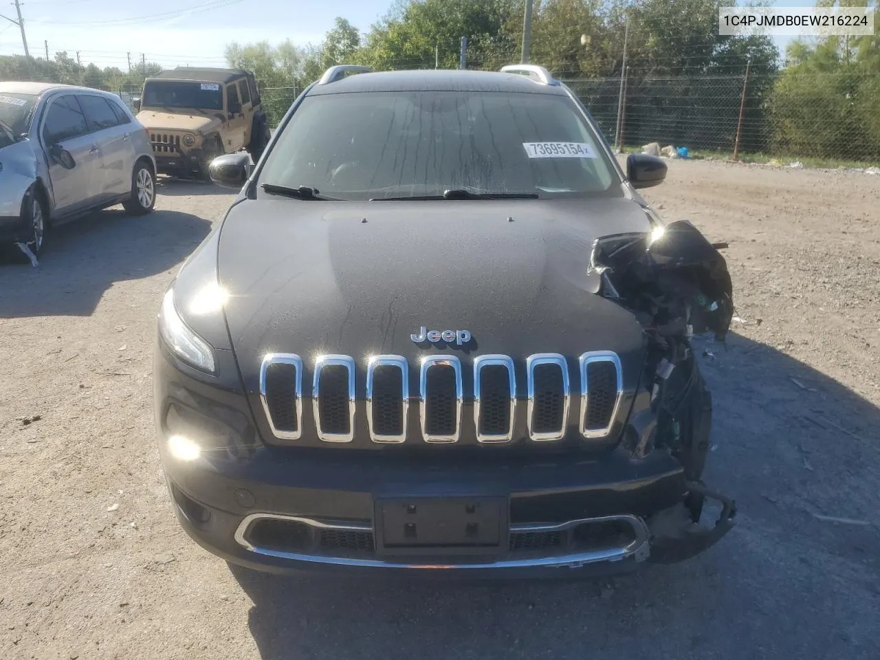 2014 Jeep Cherokee Limited VIN: 1C4PJMDB0EW216224 Lot: 73695154