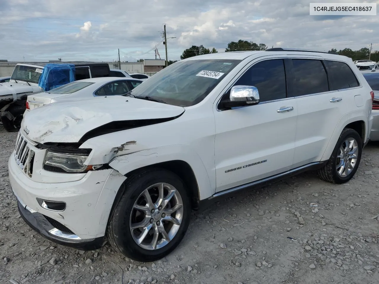 2014 Jeep Grand Cherokee Summit VIN: 1C4RJEJG5EC418637 Lot: 73845754