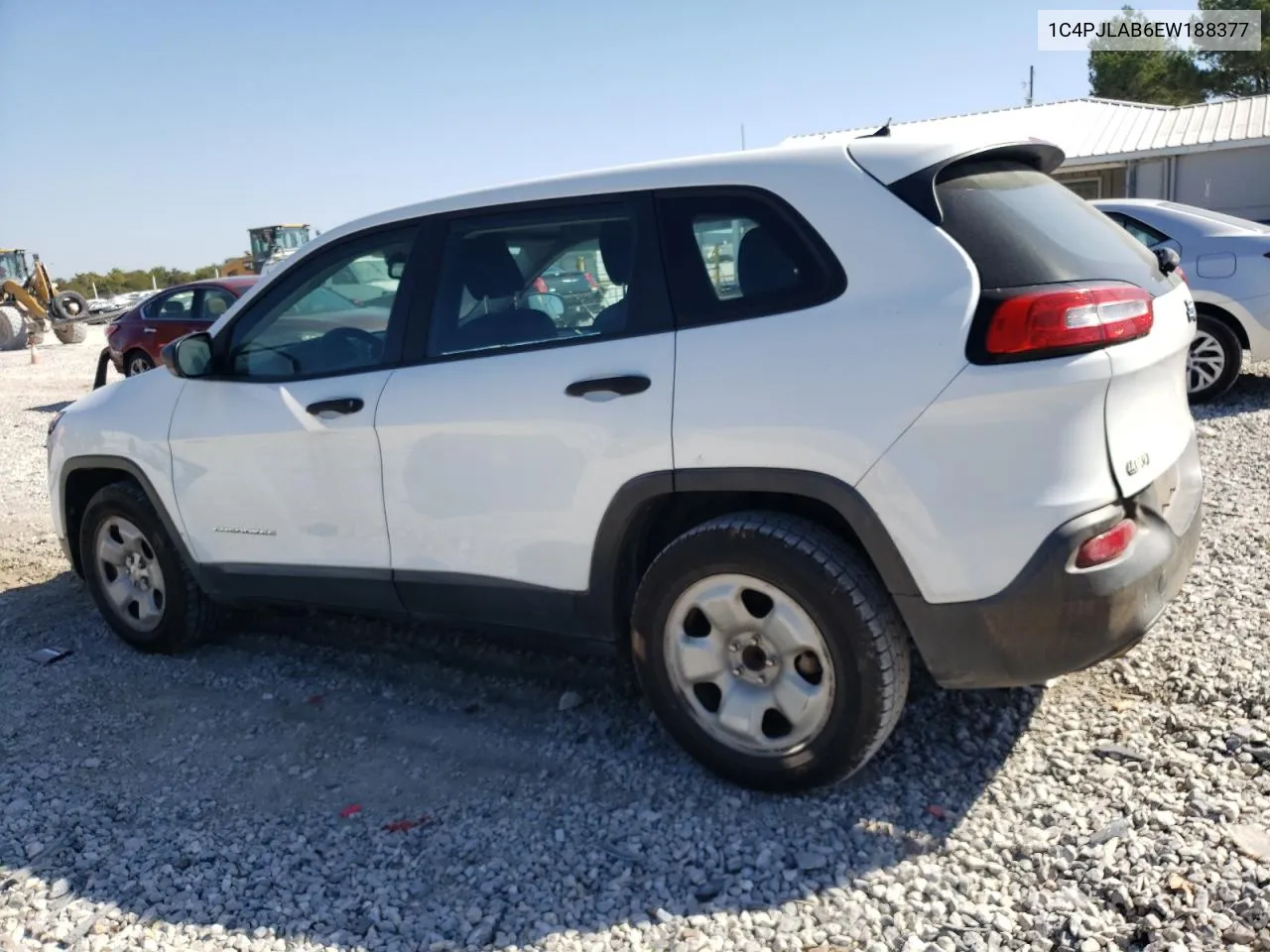 2014 Jeep Cherokee Sport VIN: 1C4PJLAB6EW188377 Lot: 74102974