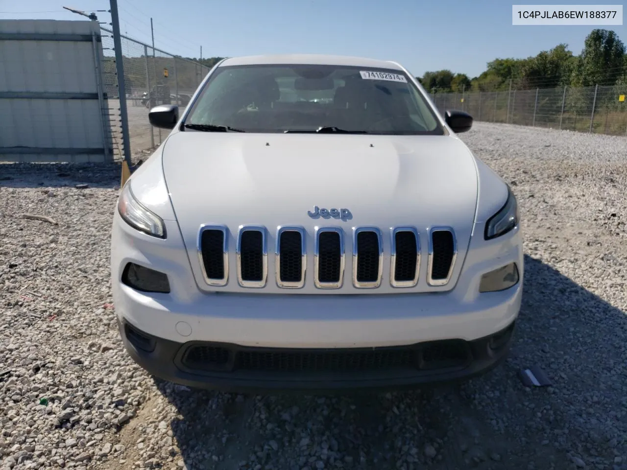 2014 Jeep Cherokee Sport VIN: 1C4PJLAB6EW188377 Lot: 74102974