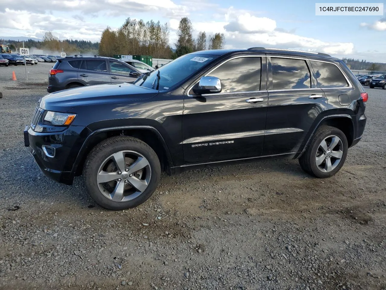 2014 Jeep Grand Cherokee Overland VIN: 1C4RJFCT8EC247690 Lot: 74179334