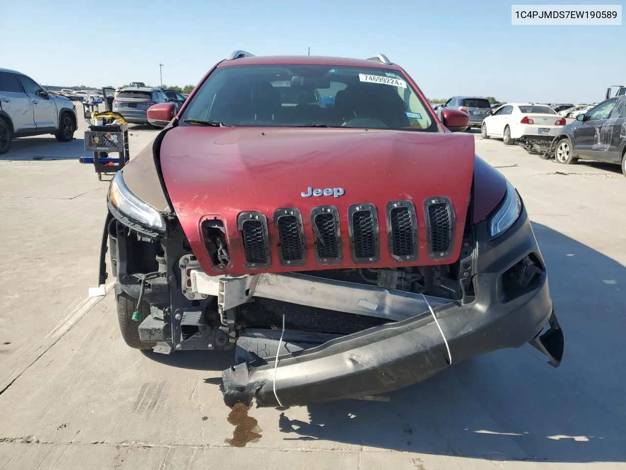 2014 Jeep Cherokee Limited VIN: 1C4PJMDS7EW190589 Lot: 74699224