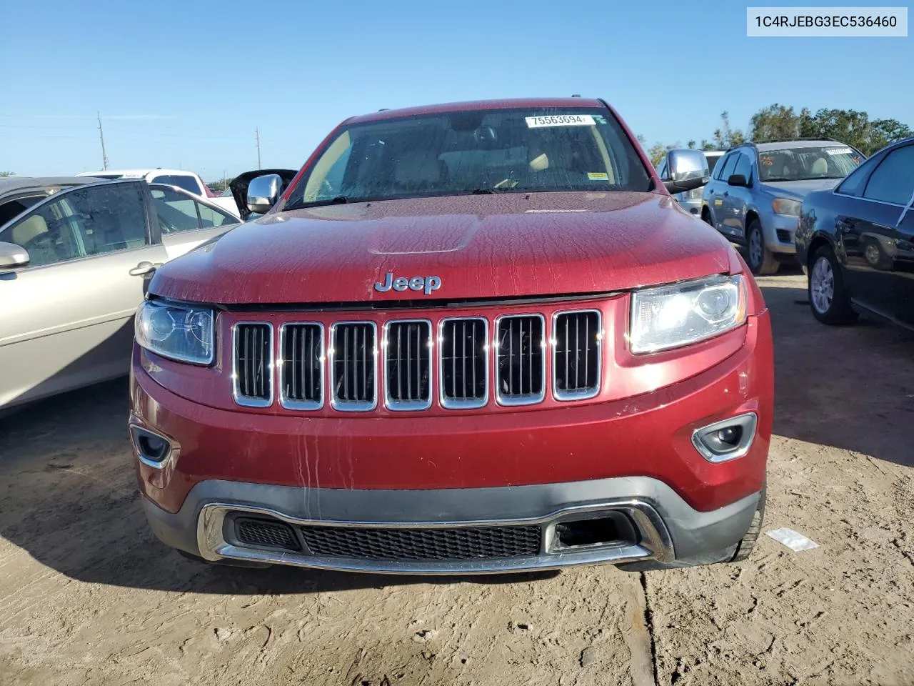 2014 Jeep Grand Cherokee Limited VIN: 1C4RJEBG3EC536460 Lot: 75563694