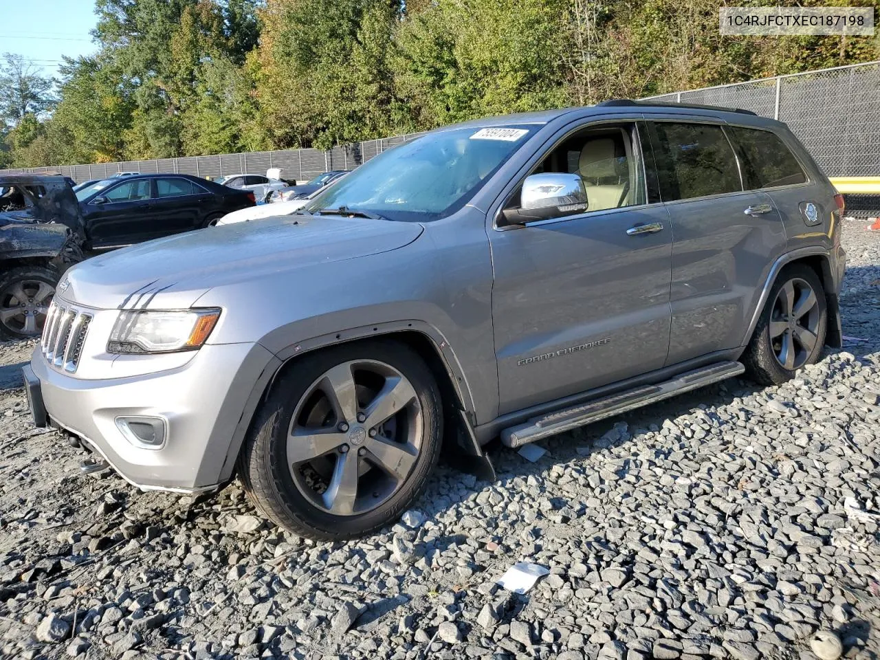 2014 Jeep Grand Cherokee Overland VIN: 1C4RJFCTXEC187198 Lot: 75597004