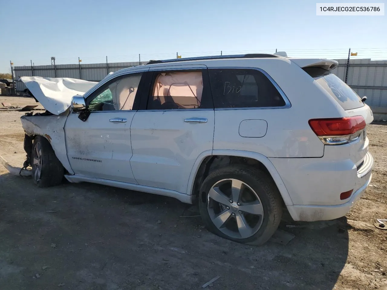 2014 Jeep Grand Cherokee Overland VIN: 1C4RJECG2EC536786 Lot: 76014774