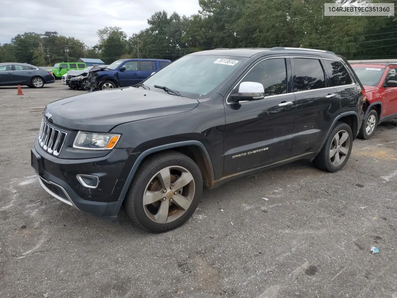 2014 Jeep Grand Cherokee Limited VIN: 1C4RJEBT9EC351360 Lot: 76113614