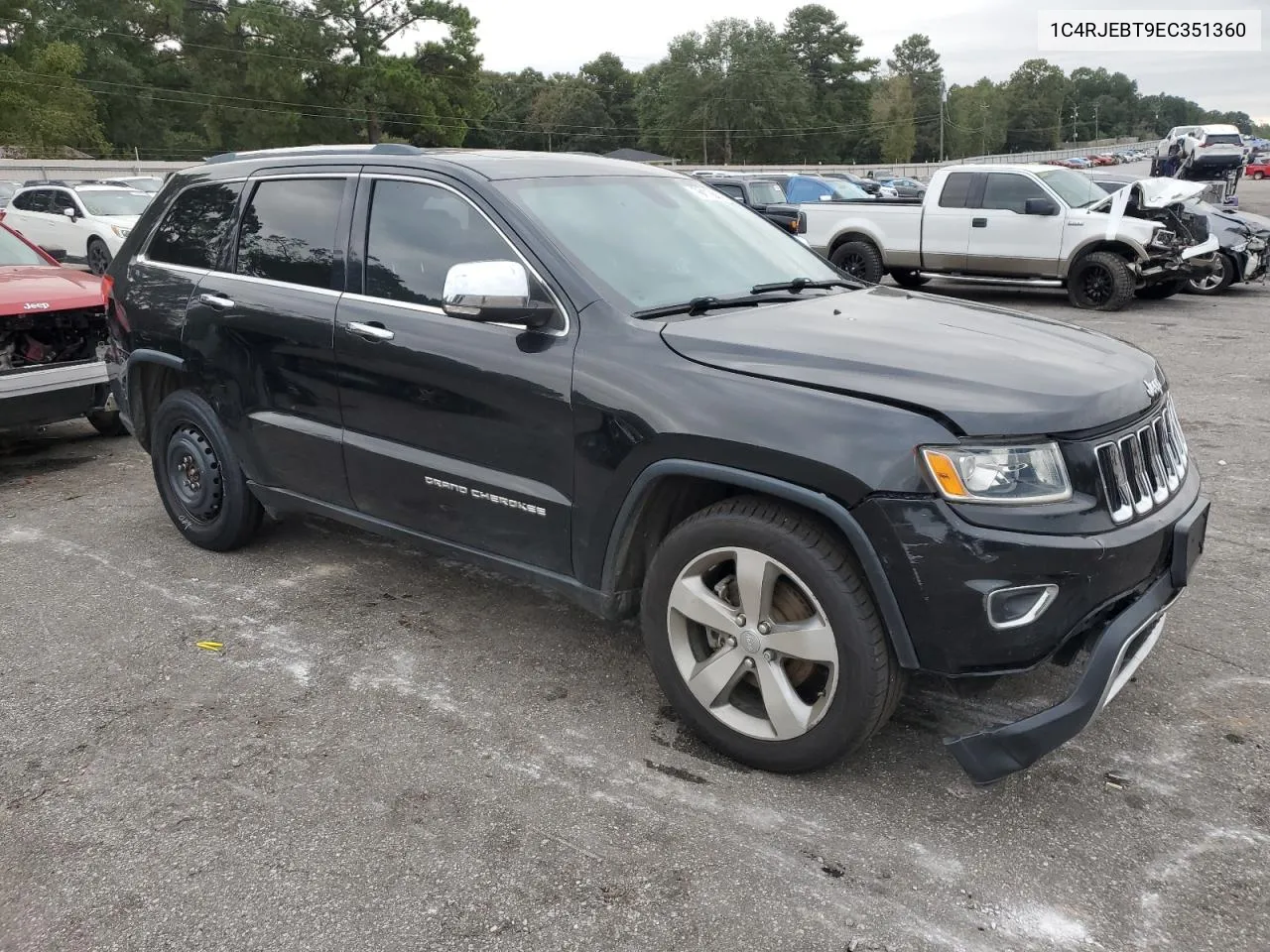 2014 Jeep Grand Cherokee Limited VIN: 1C4RJEBT9EC351360 Lot: 76113614