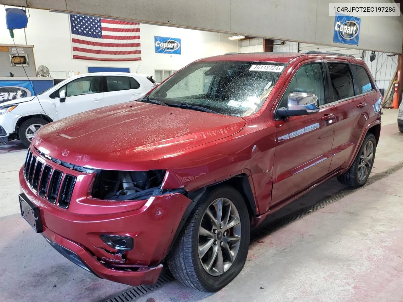 2014 Jeep Grand Cherokee Overland VIN: 1C4RJFCT2EC197286 Lot: 76113724