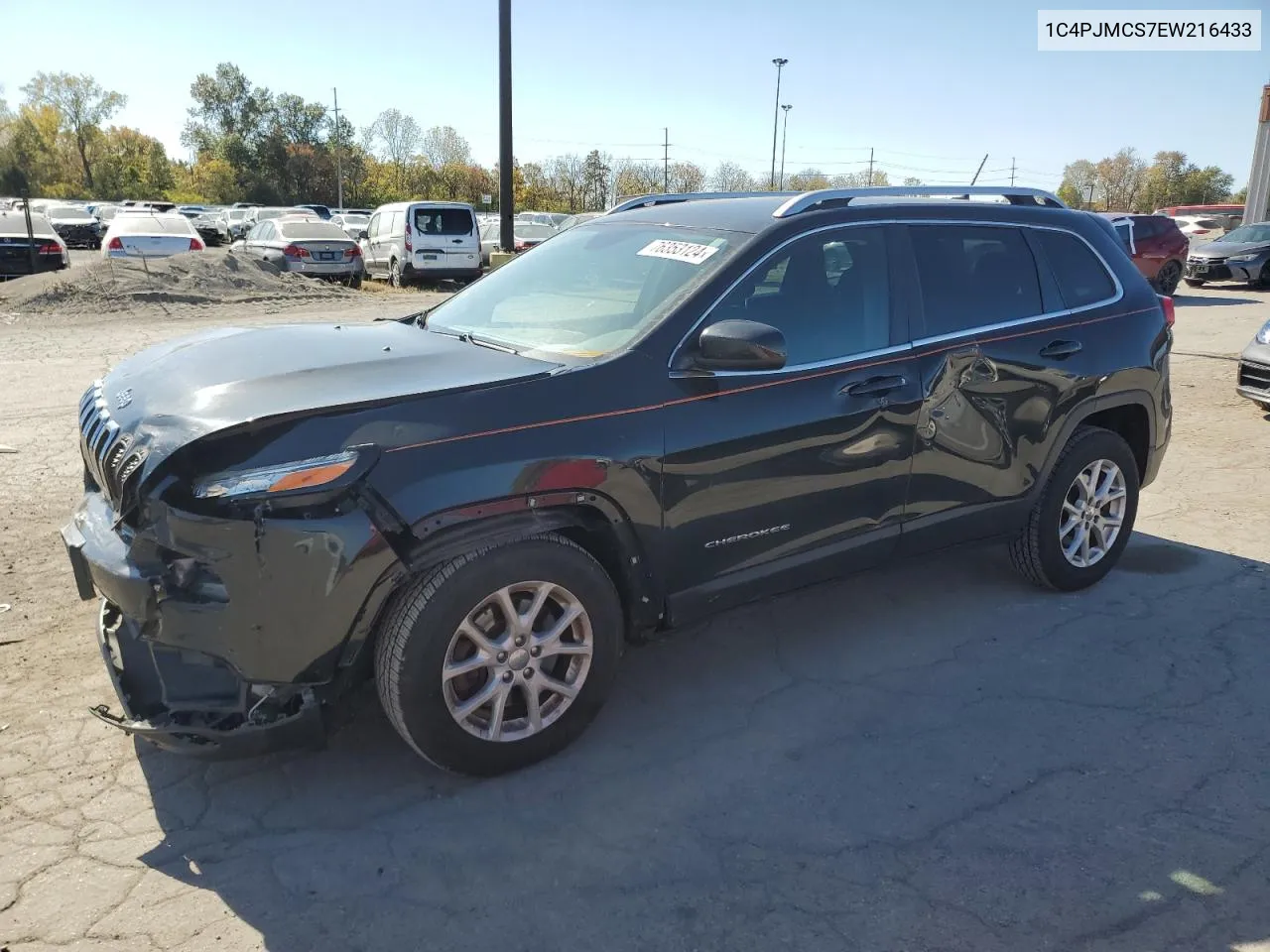 2014 Jeep Cherokee Latitude VIN: 1C4PJMCS7EW216433 Lot: 76353124