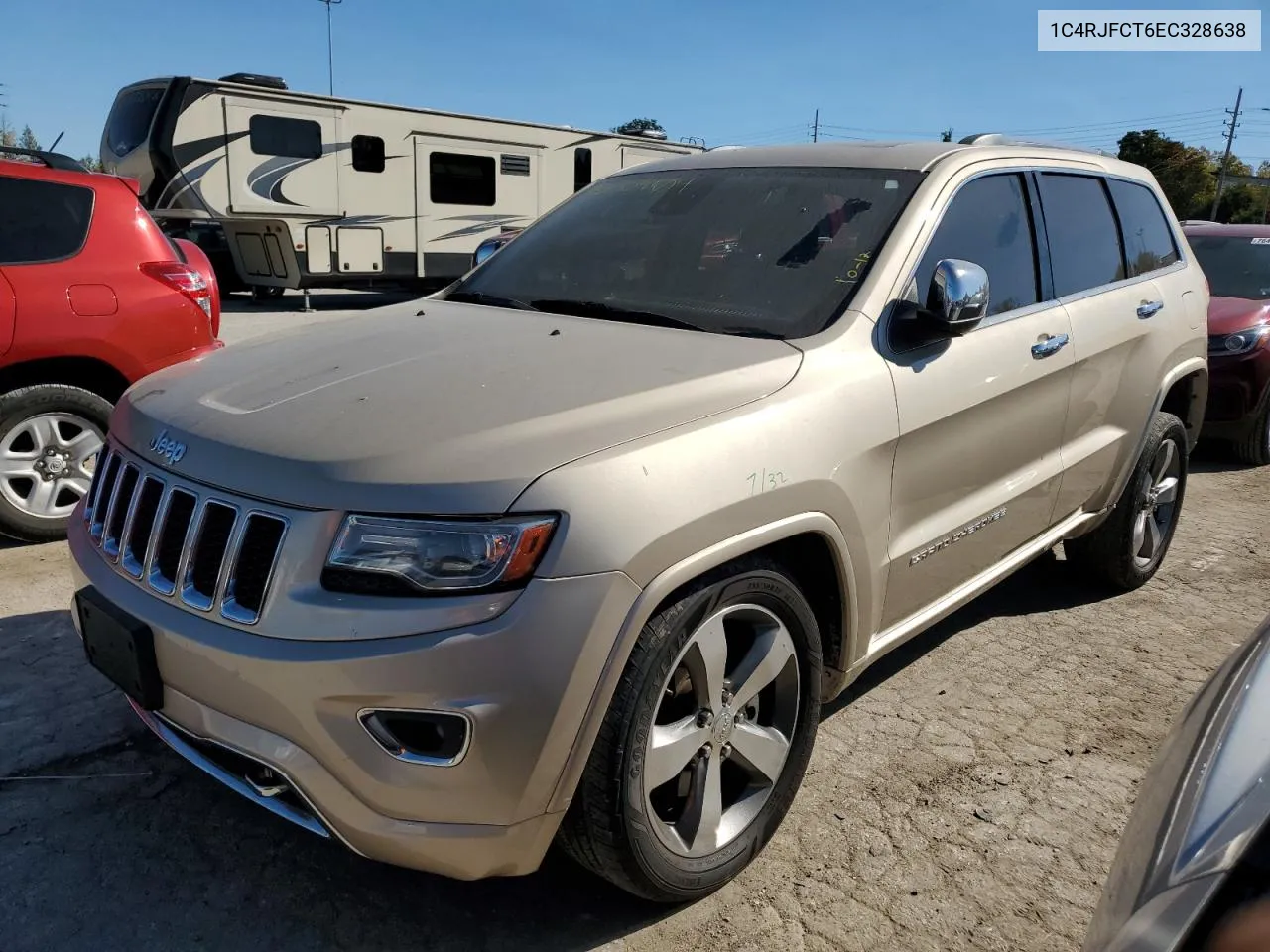 2014 Jeep Grand Cherokee Overland VIN: 1C4RJFCT6EC328638 Lot: 76354104