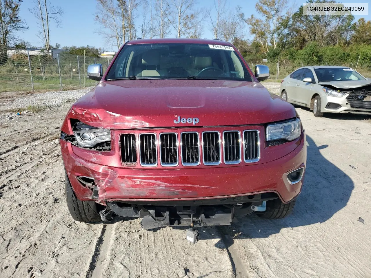 2014 Jeep Grand Cherokee Limited VIN: 1C4RJEBG2EC249059 Lot: 76447584