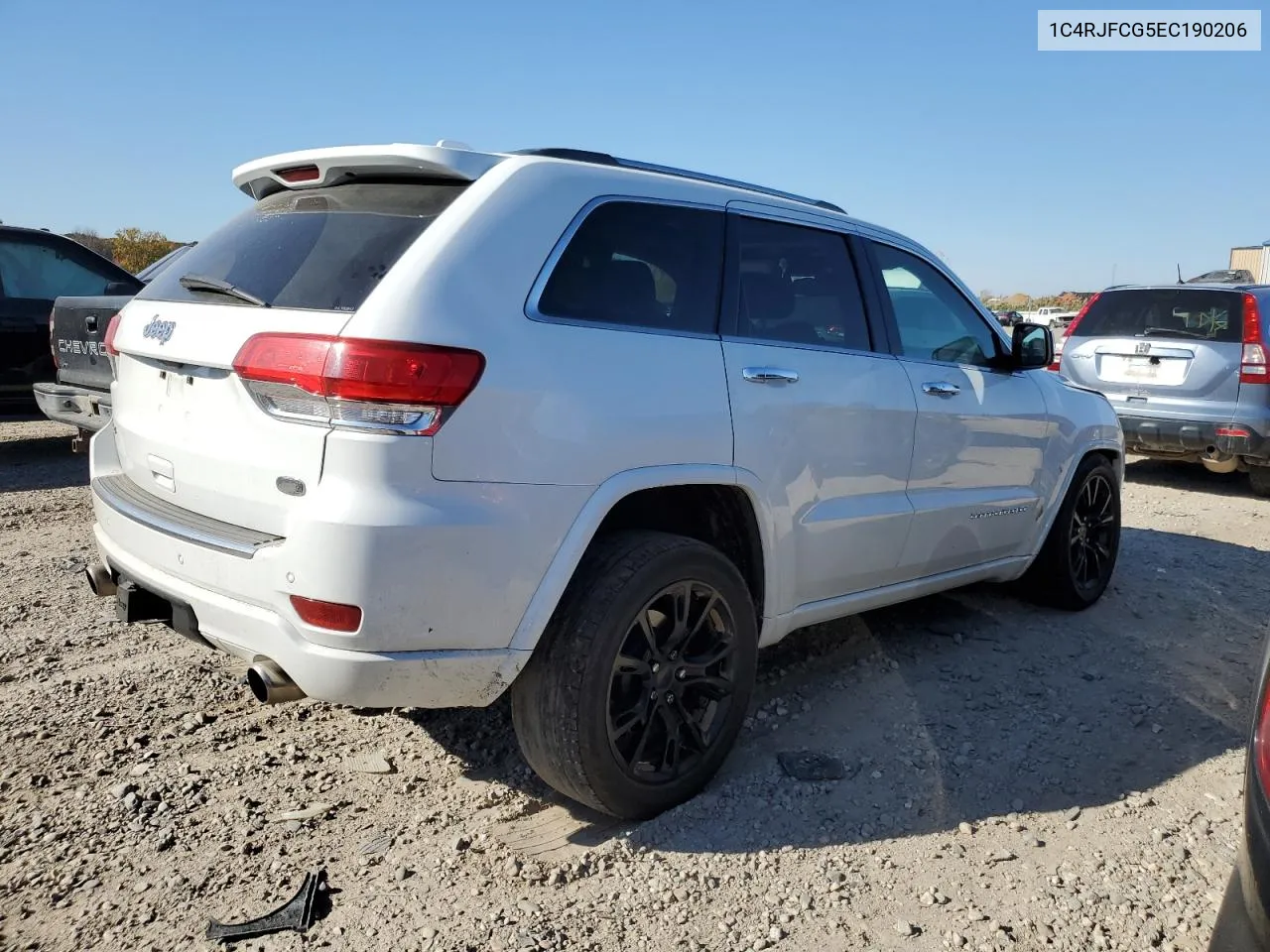 2014 Jeep Grand Cherokee Overland VIN: 1C4RJFCG5EC190206 Lot: 76547114