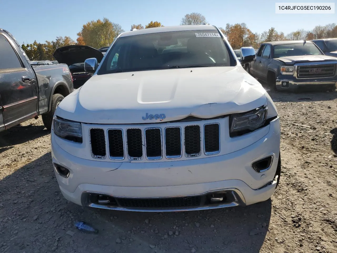 2014 Jeep Grand Cherokee Overland VIN: 1C4RJFCG5EC190206 Lot: 76547114