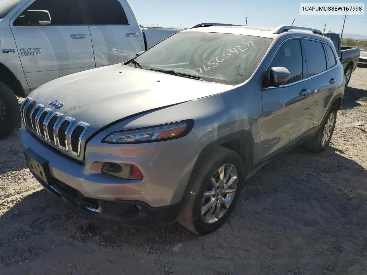 2014 Jeep Cherokee Limited VIN: 1C4PJMDS8EW167998 Lot: 76565424