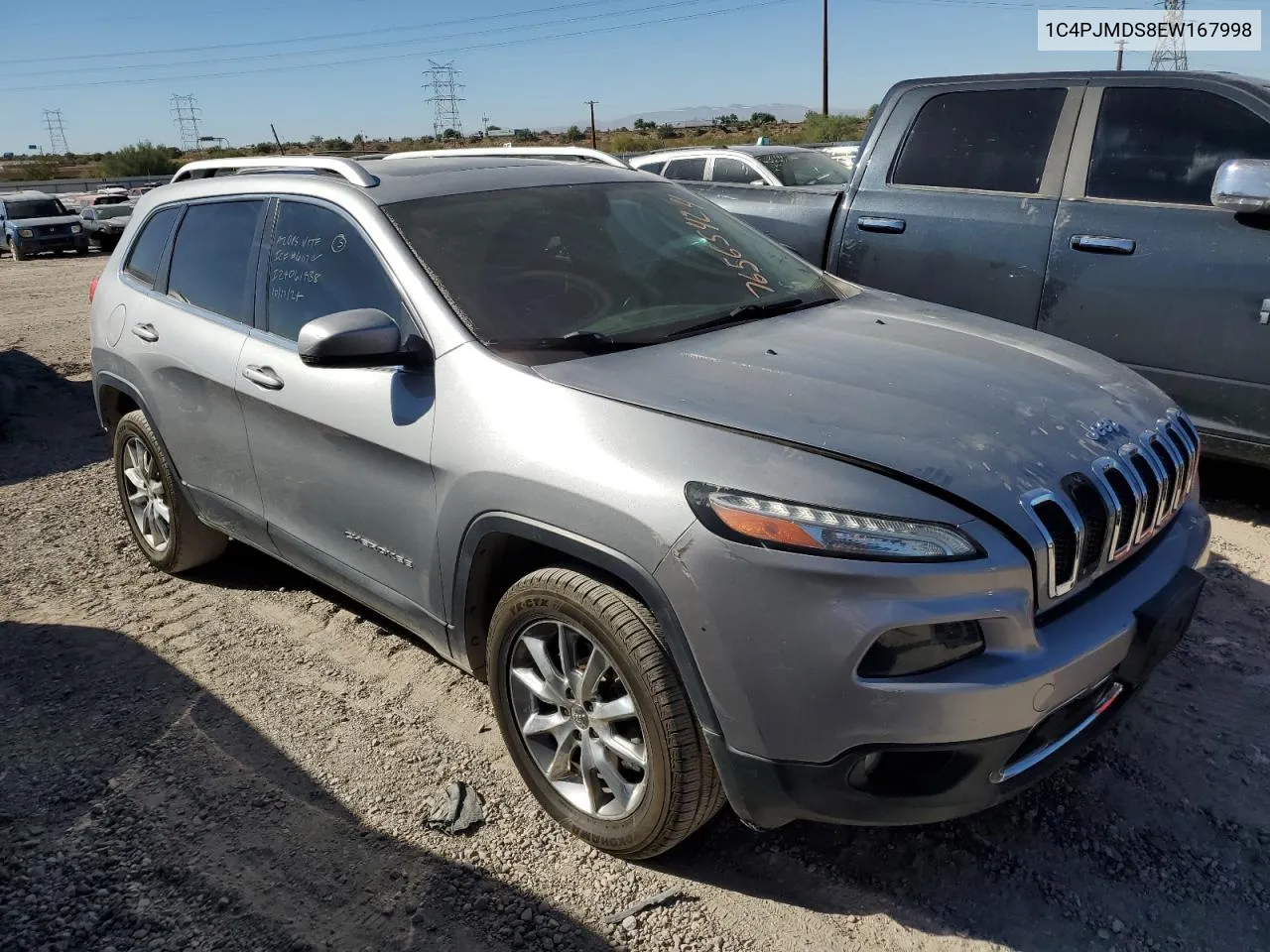 2014 Jeep Cherokee Limited VIN: 1C4PJMDS8EW167998 Lot: 76565424