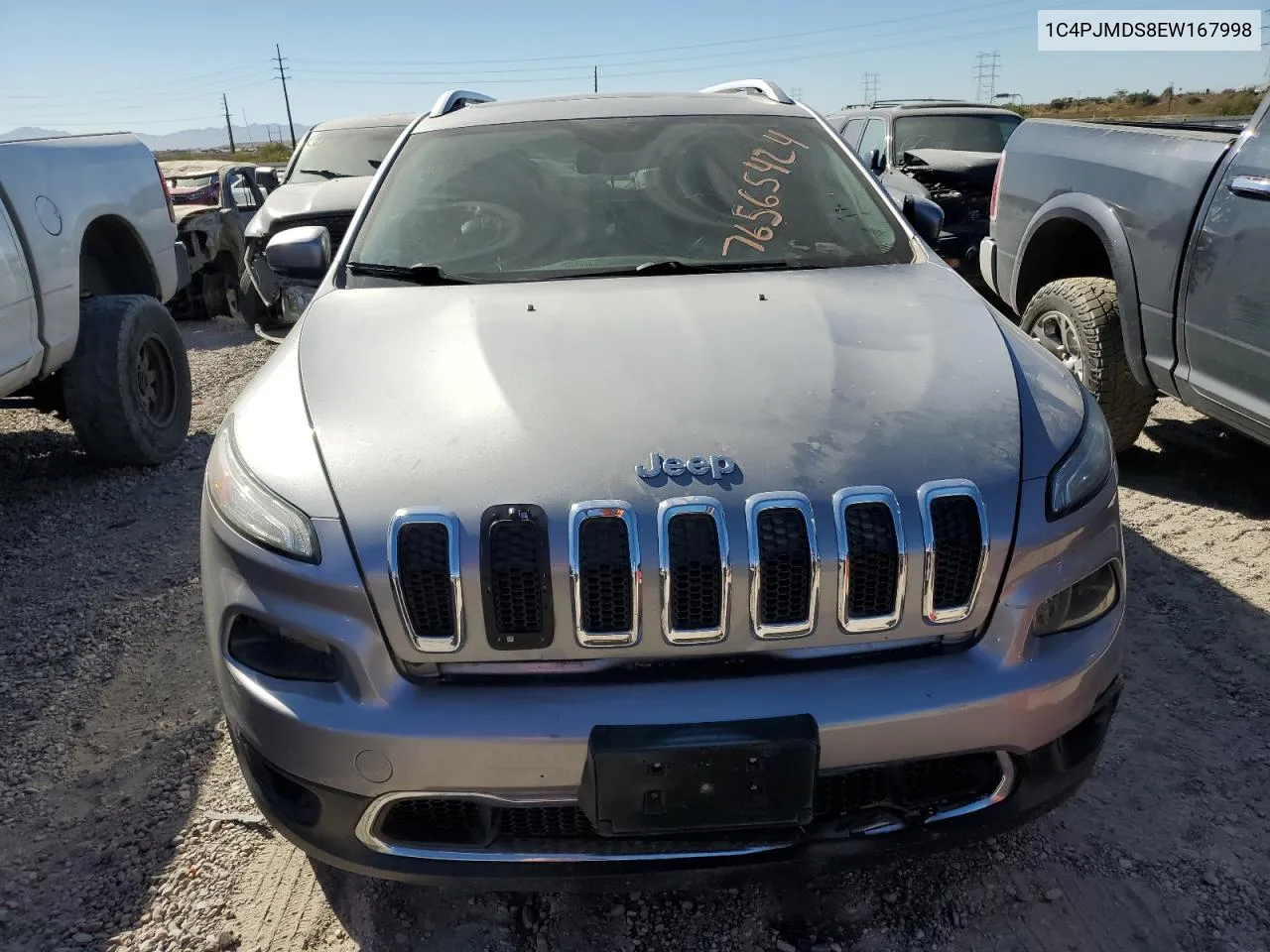 2014 Jeep Cherokee Limited VIN: 1C4PJMDS8EW167998 Lot: 76565424