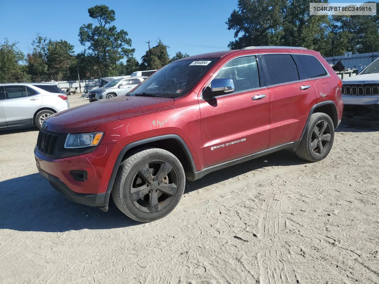 2014 Jeep Grand Cherokee Limited VIN: 1C4RJFBT8EC349816 Lot: 76944664