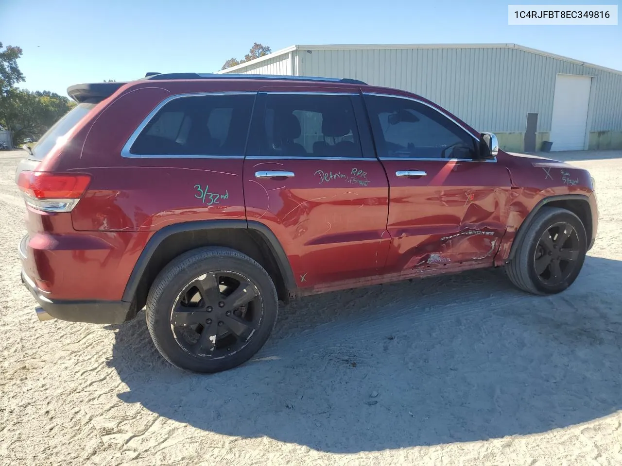 2014 Jeep Grand Cherokee Limited VIN: 1C4RJFBT8EC349816 Lot: 76944664