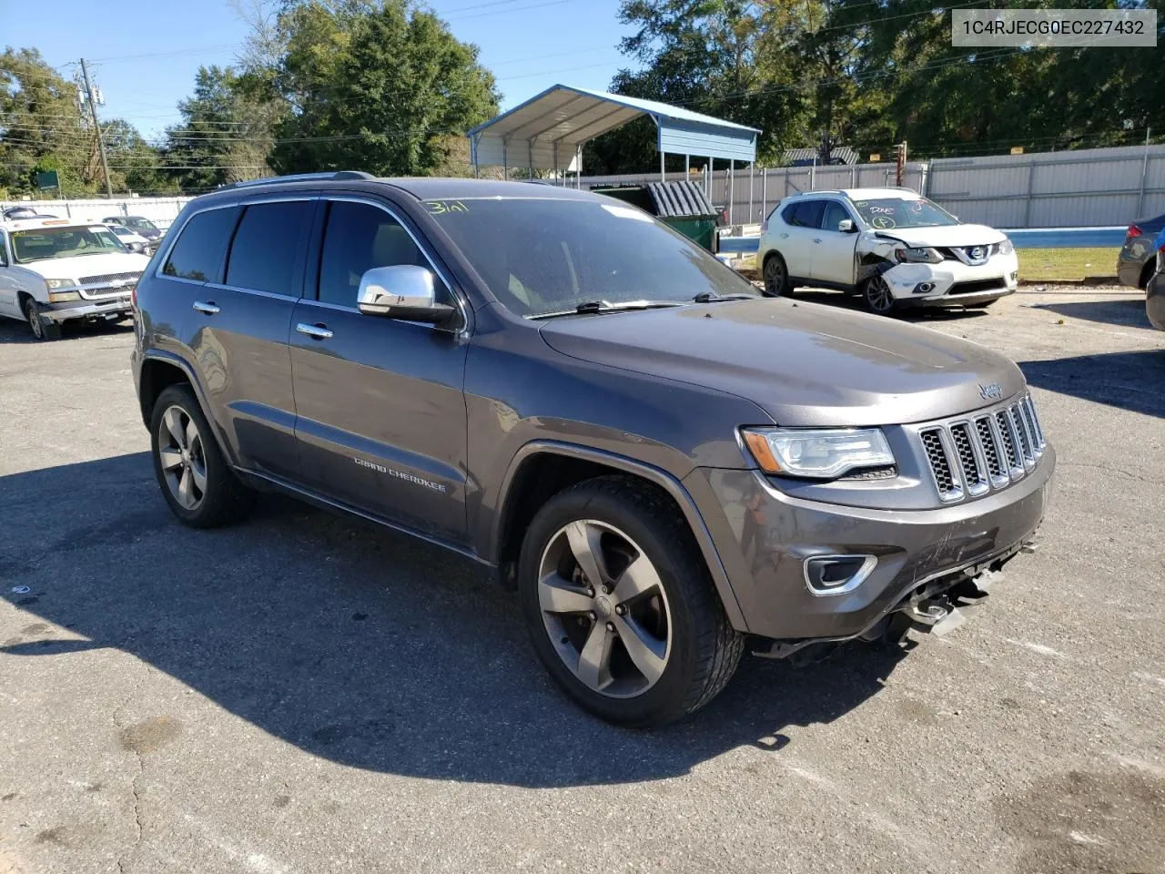 2014 Jeep Grand Cherokee Overland VIN: 1C4RJECG0EC227432 Lot: 76954914