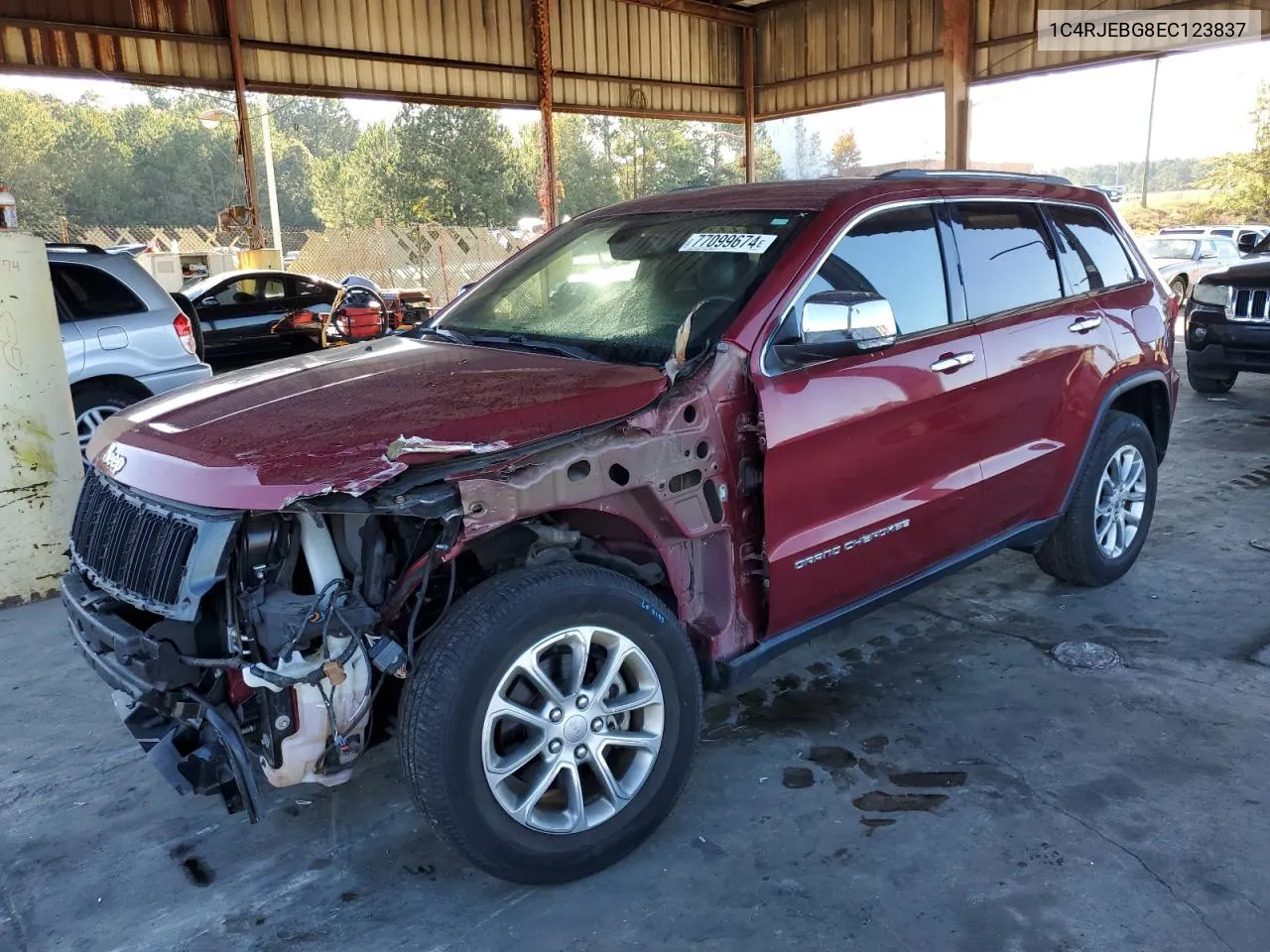 2014 Jeep Grand Cherokee Limited VIN: 1C4RJEBG8EC123837 Lot: 77099674