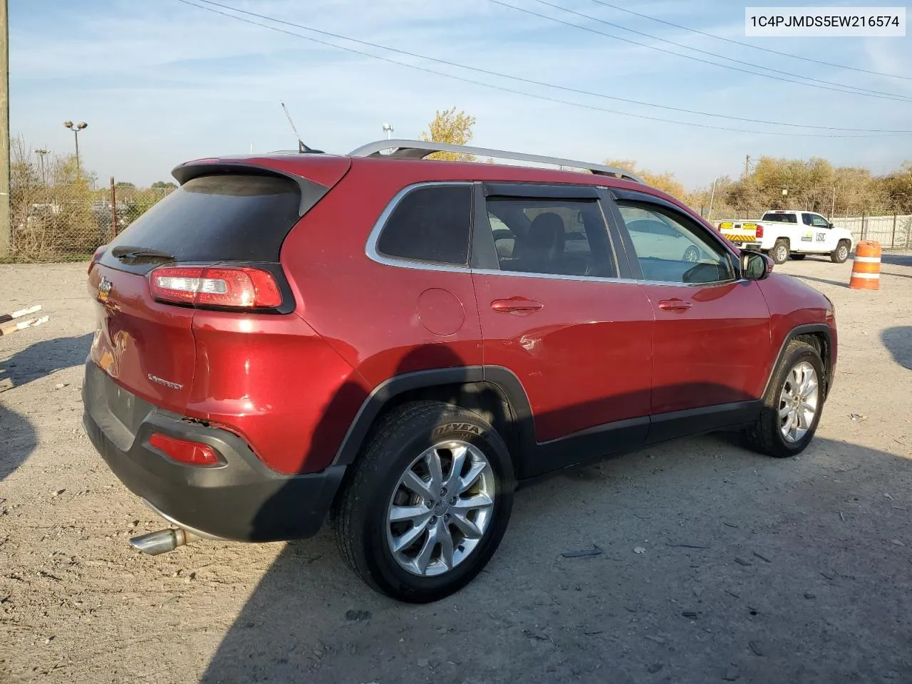 2014 Jeep Cherokee Limited VIN: 1C4PJMDS5EW216574 Lot: 77397094