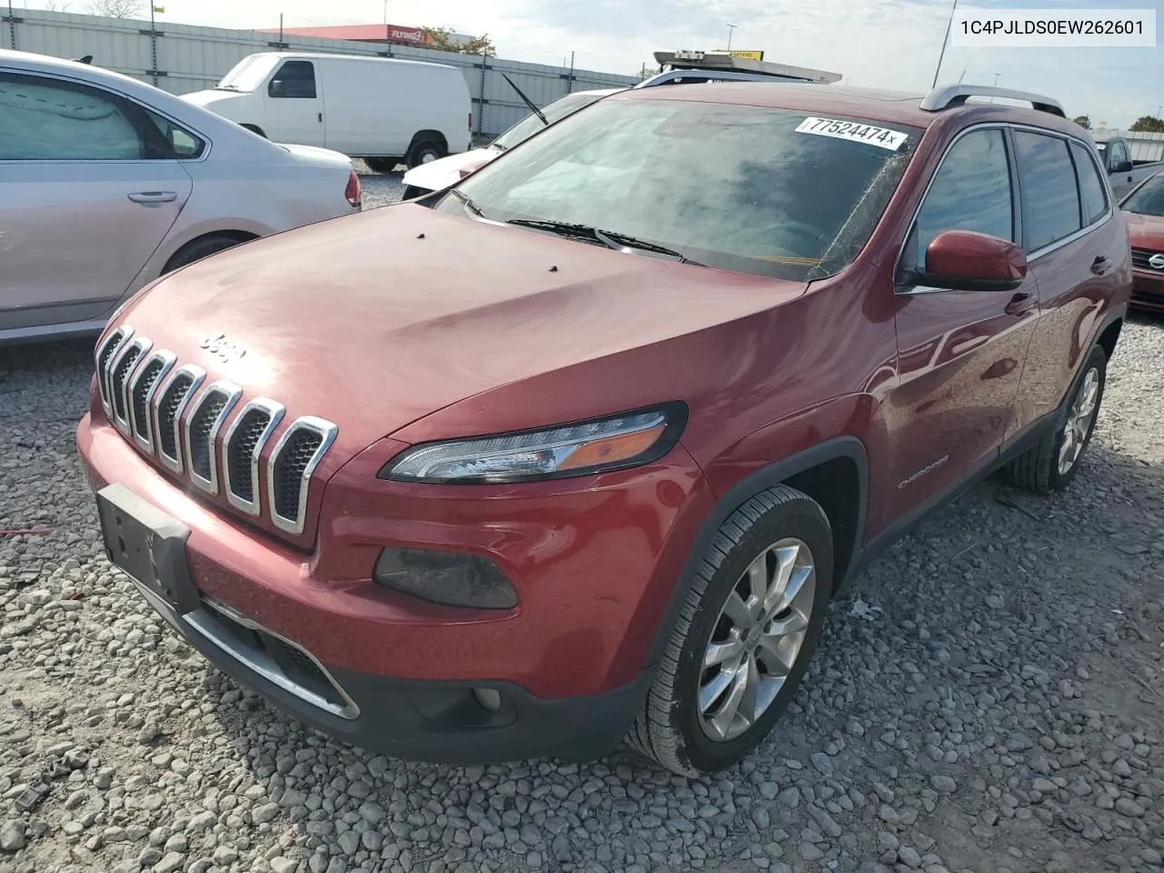 2014 Jeep Cherokee Limited VIN: 1C4PJLDS0EW262601 Lot: 77524474