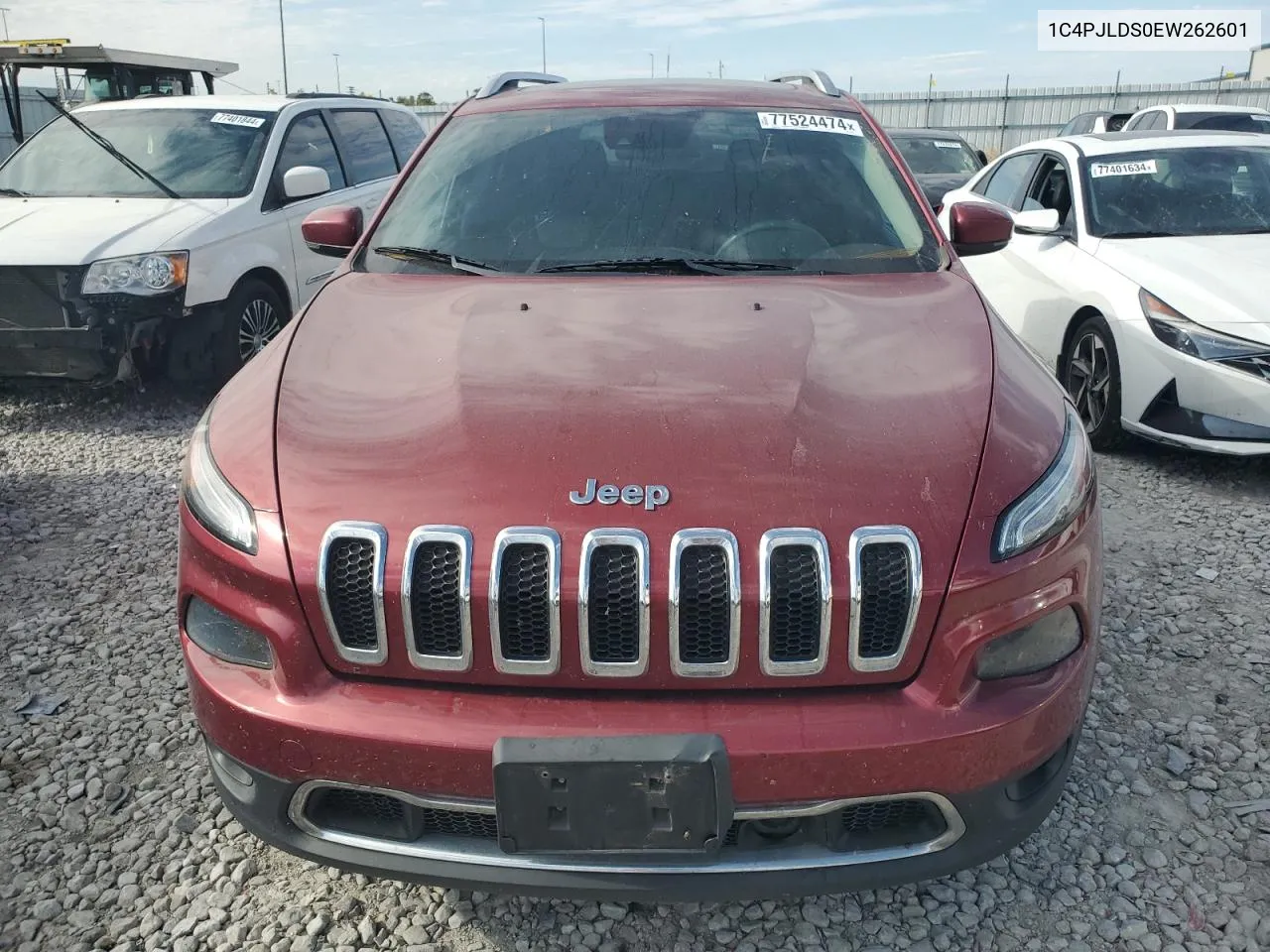 2014 Jeep Cherokee Limited VIN: 1C4PJLDS0EW262601 Lot: 77524474