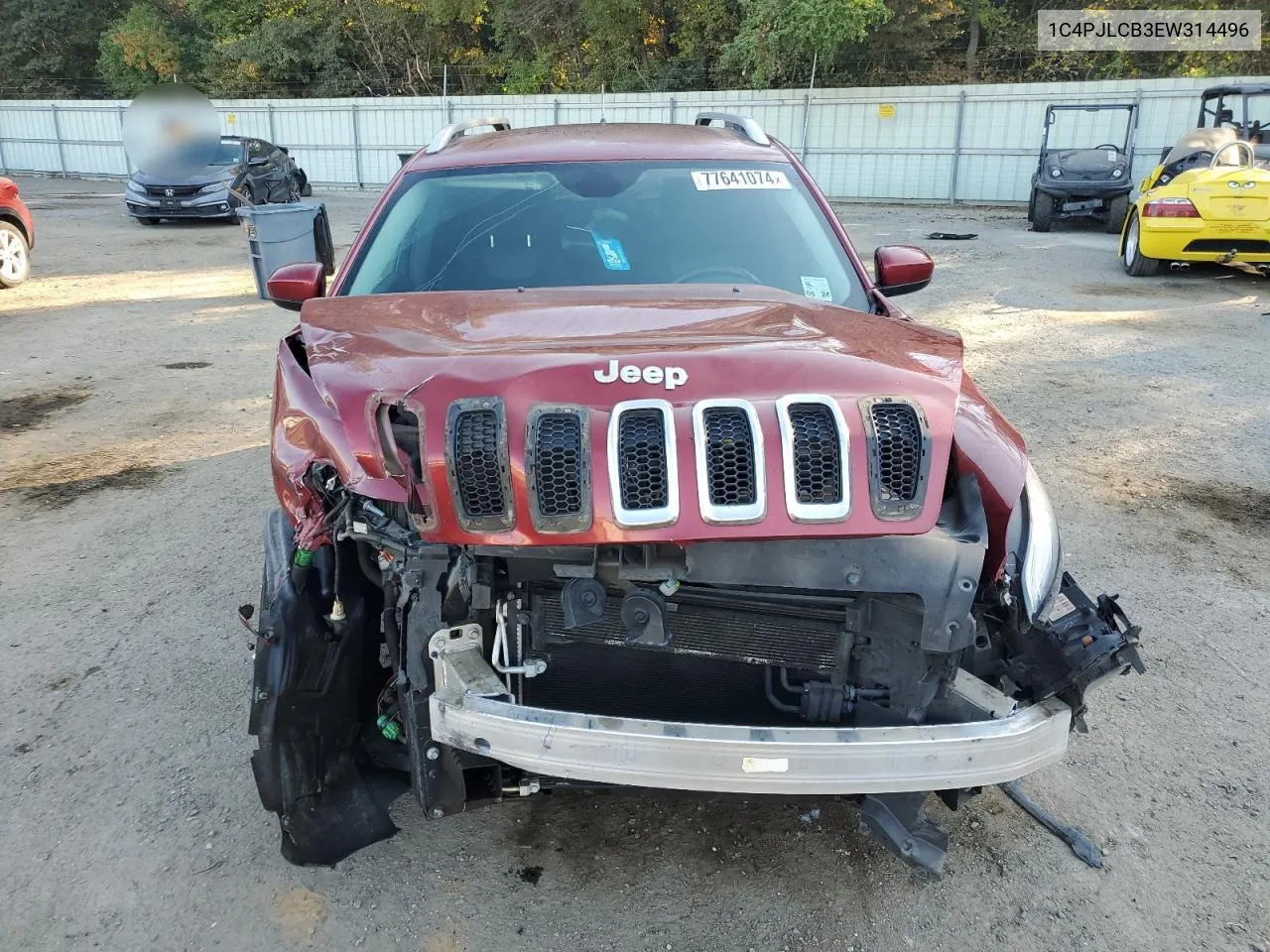 2014 Jeep Cherokee Latitude VIN: 1C4PJLCB3EW314496 Lot: 77641074