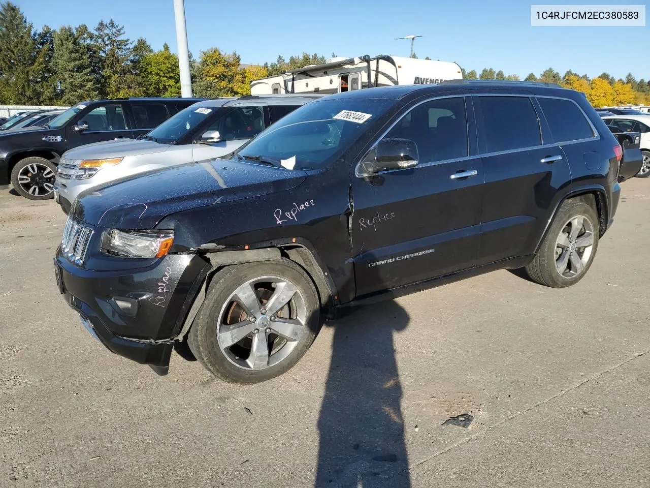 2014 Jeep Grand Cherokee Overland VIN: 1C4RJFCM2EC380583 Lot: 77662444