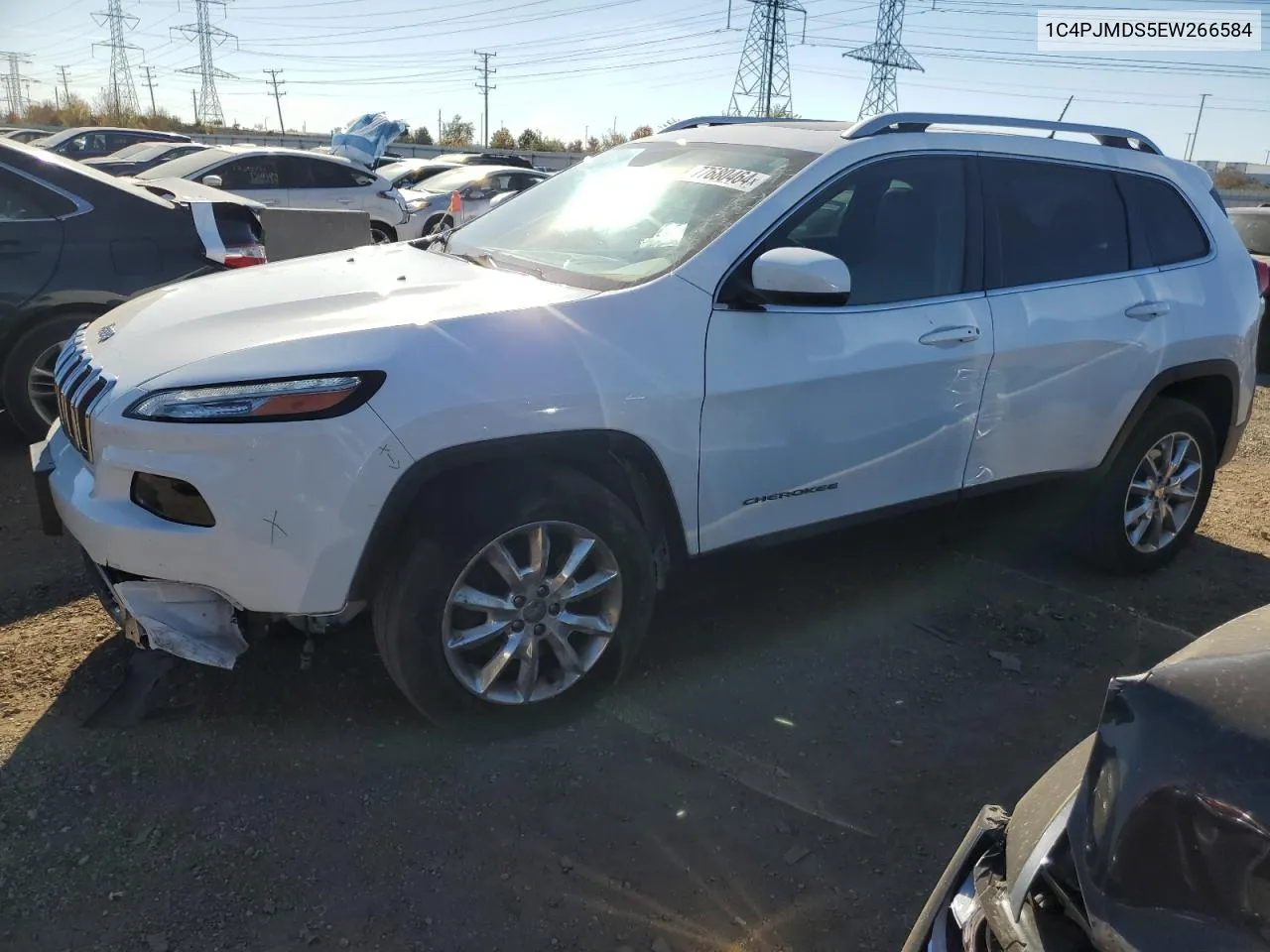 2014 Jeep Cherokee Limited VIN: 1C4PJMDS5EW266584 Lot: 77680464