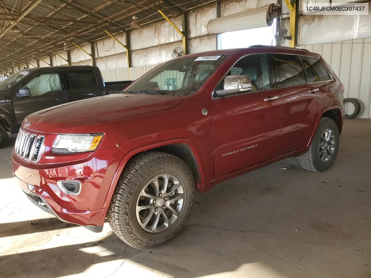 2014 Jeep Grand Cherokee Overland VIN: 1C4RJFCM0EC307437 Lot: 77880204