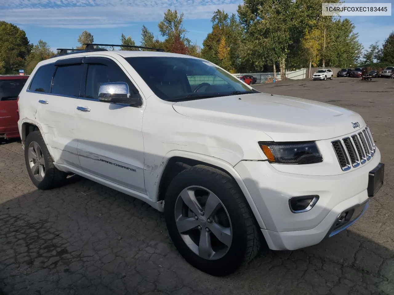 2014 Jeep Grand Cherokee Overland VIN: 1C4RJFCGXEC183445 Lot: 77912904