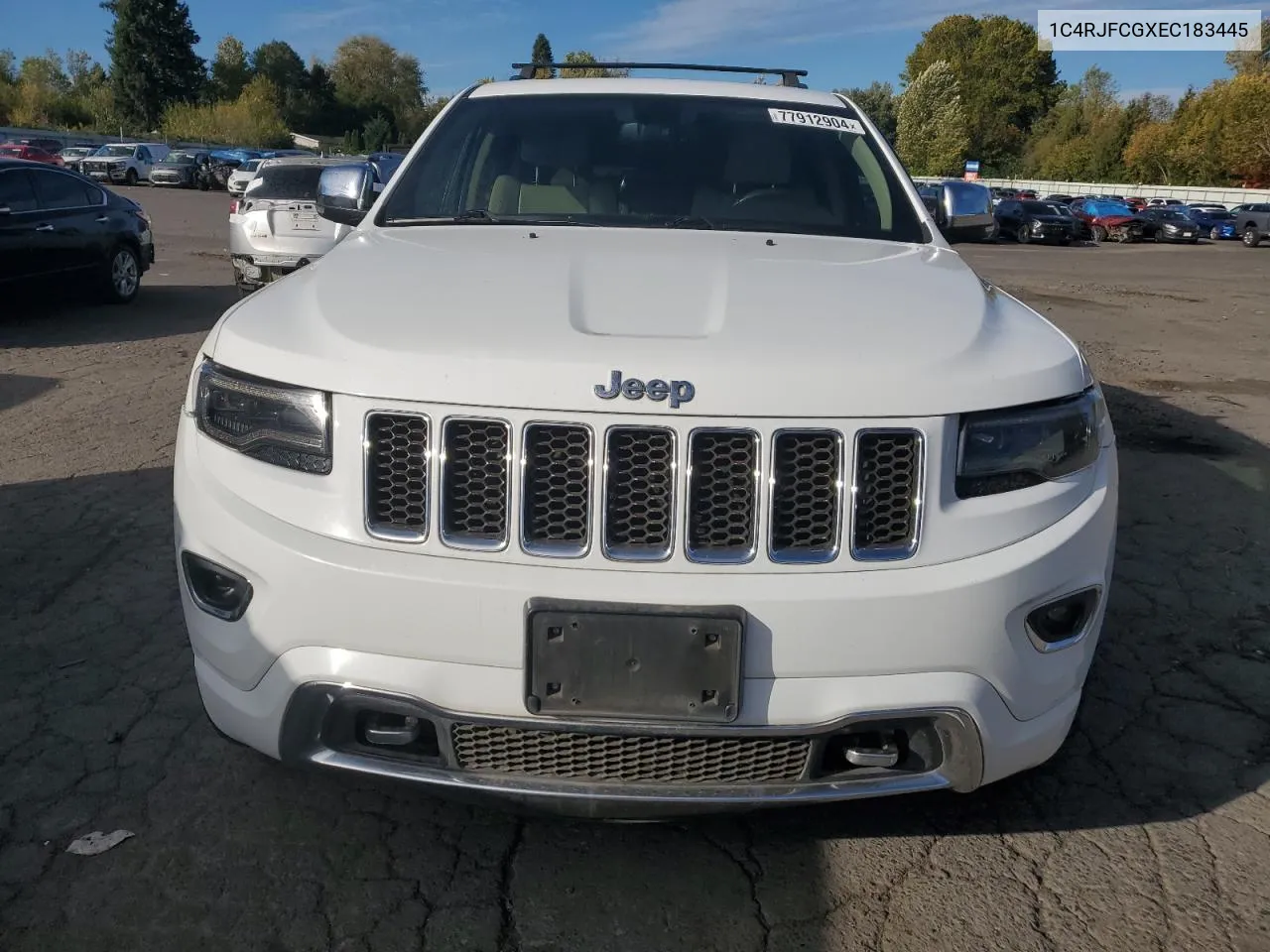 2014 Jeep Grand Cherokee Overland VIN: 1C4RJFCGXEC183445 Lot: 77912904