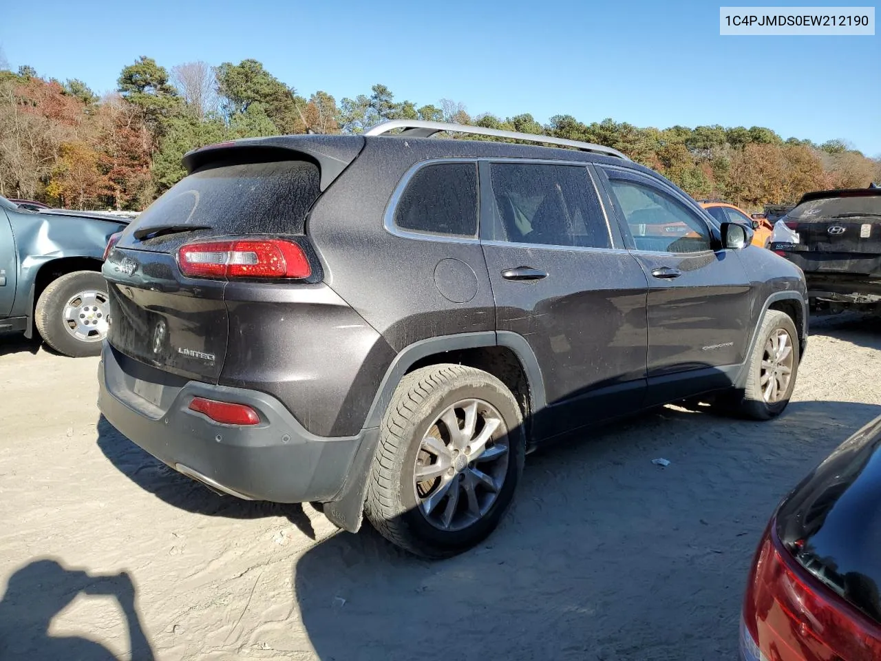 2014 Jeep Cherokee Limited VIN: 1C4PJMDS0EW212190 Lot: 77938674