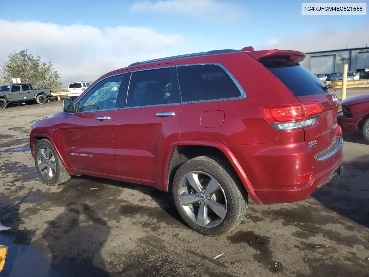 2014 Jeep Grand Cherokee Overland VIN: 1C4RJFCM4EC521668 Lot: 78173644