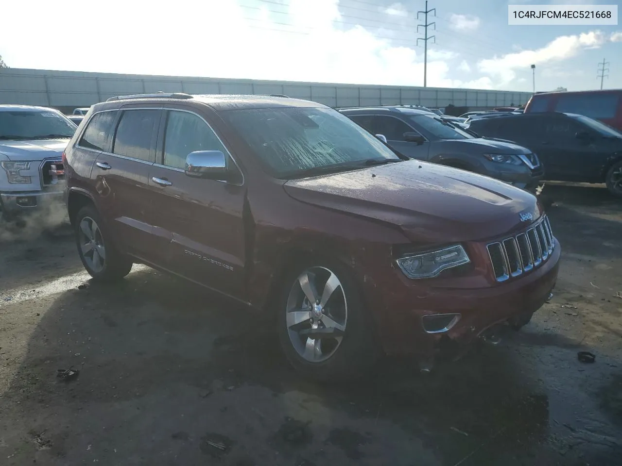 2014 Jeep Grand Cherokee Overland VIN: 1C4RJFCM4EC521668 Lot: 78173644