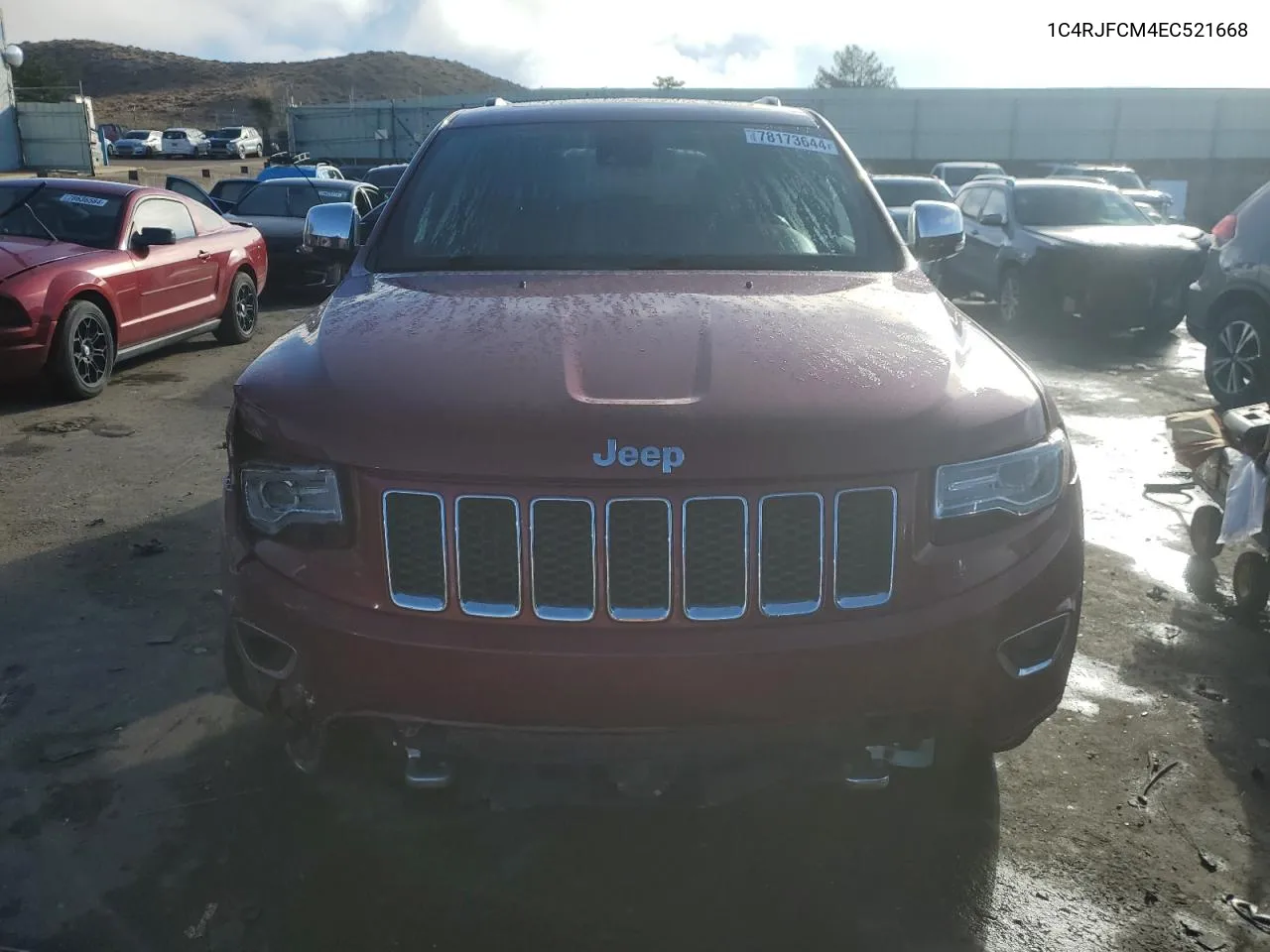 2014 Jeep Grand Cherokee Overland VIN: 1C4RJFCM4EC521668 Lot: 78173644