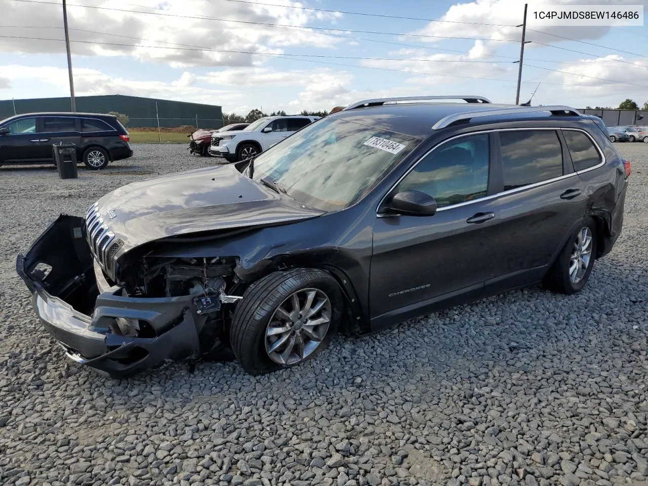 2014 Jeep Cherokee Limited VIN: 1C4PJMDS8EW146486 Lot: 78310464