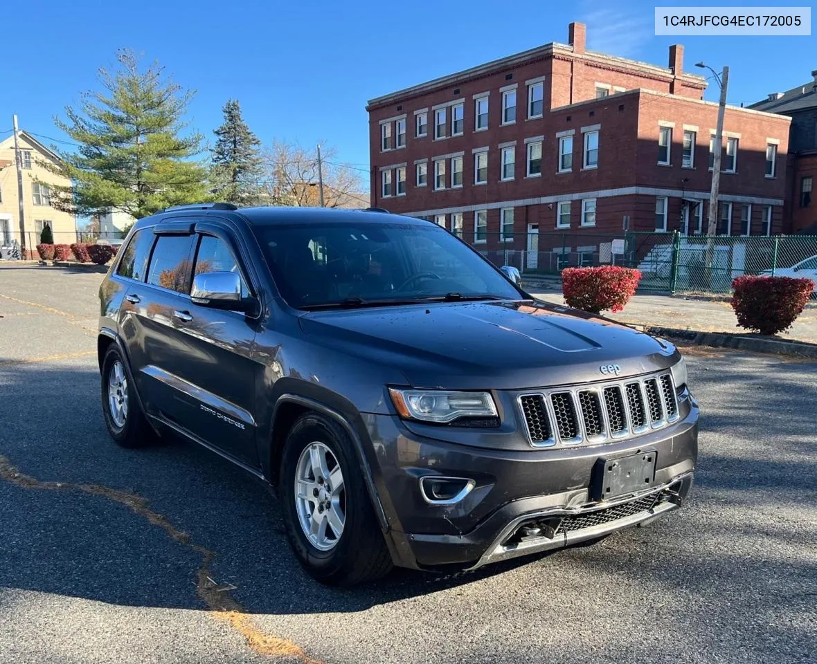 2014 Jeep Grand Cherokee Overland VIN: 1C4RJFCG4EC172005 Lot: 78492134