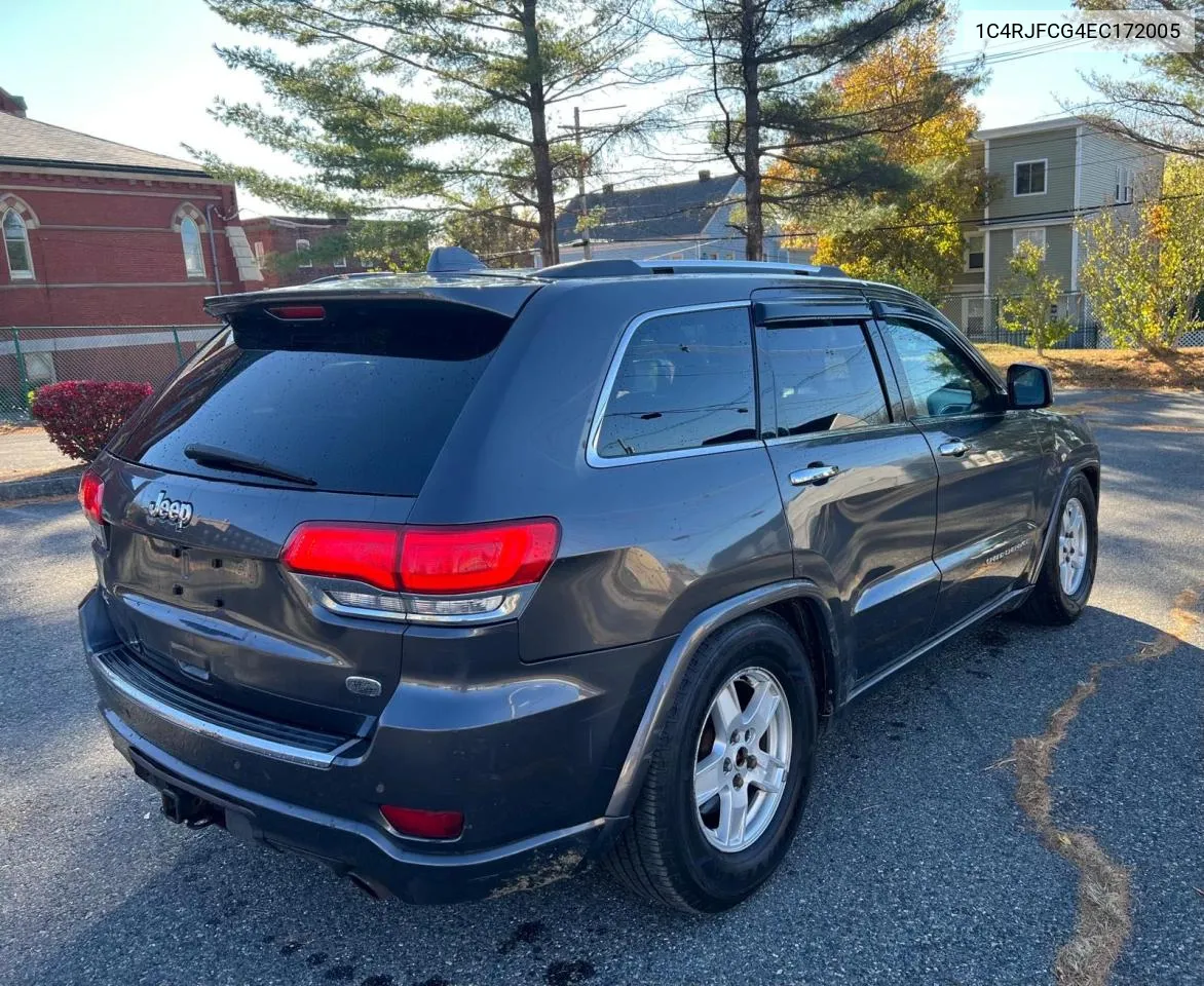 2014 Jeep Grand Cherokee Overland VIN: 1C4RJFCG4EC172005 Lot: 78492134