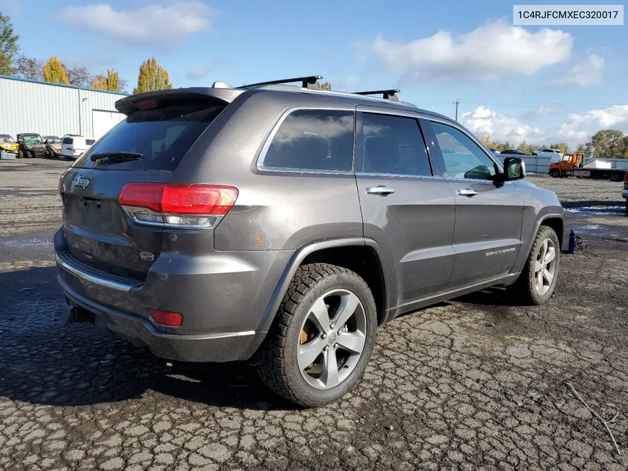 2014 Jeep Grand Cherokee Overland VIN: 1C4RJFCMXEC320017 Lot: 78547664