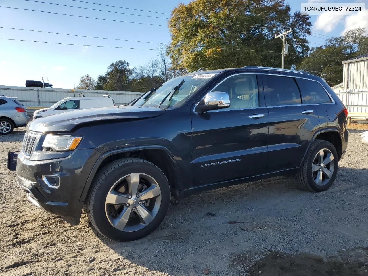 2014 Jeep Grand Cherokee Overland VIN: 1C4RJFCG9EC172324 Lot: 78604964